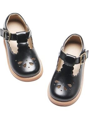 Felix & Flora Toddler Little Girl Black Mary Jane’s Dress Shoes- Ballet Flats
